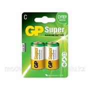 Батарейки GP Batteries Super Alkaline C (LR14/14A-CR2) комплект - 2 штуки, блистер 10/80 фото