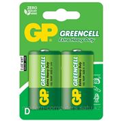 Батарейки GP Batteries Greencell D (R20/13G-2UE2) комплект - 2 штуки, блистер 10/80 фотография