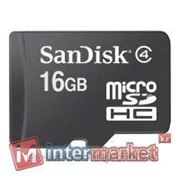 Карта памяти Sandisk microSDHC Card Class 4 16GB + SD adapter фото