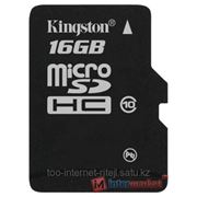 Flash Card Secure Digital (SD) MICRO 16GB Kingston SDC10/16GB Class 10 + SD adapter фотография