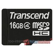 Флеш карта Transcend microSDHC 16Gb class4 (TS16GUSDC4) фотография
