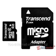Флеш карта micro SDHC 4GB class 6 SD 2.0 Transcend (TS4GUSDHC6) фото
