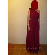 Платье бордовое в пол на ПРОКАТ фотография