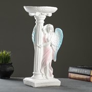 Фигура “Ангел девушка у колонны“ цветной 18х21х43 см, фотография
