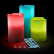 Парафиновые Светодиодные RGB Свечи “DELUX TF200 LED FIRE“ с пультом (набор 3 шт.) фото