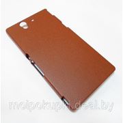 Задняя накладка Jekod для Sony Xperia Z/L36H коричневая под кожу фотография