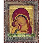 Благовещенская икона Игоревская Богородица, копия старой иконы, печать на дереве Высота иконы 11 см фото