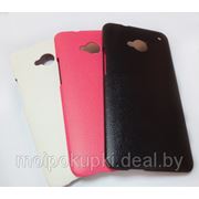 Задняя накладка Jekod для HTC ONE под кожу (чёрная, белая, розовая) + плёнка фото