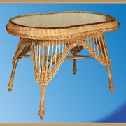 Стол овальный оплетеный. Плетеная мебель из лозы.(ОПТ) фотография