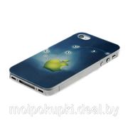 Задняя накладка для iPhone 4 Facecase со стразами Swarovski синяя фото