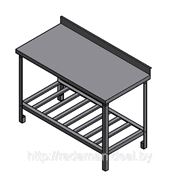 Стол производственный 800х600х870 с полкой решеткой серии “Оптимум“ фото