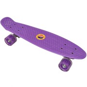 Скейтборд пластиковый 56x15cm, со свет. колесами Sportex E33093 фиолетовый (SK501) фото