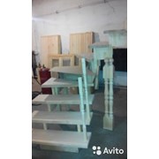 Лестница на деревянных модулях в Воткинске