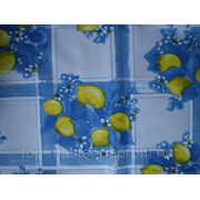 Клеенка в рулоне 1,40х25м Лимон Синий фото