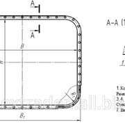 Иллюминатор прямоугольный глухой стальной Тип F - легкий фотография