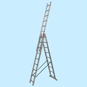 Универсальная трехсекционная лестница KRAUSE Tribilo 3х10 (10-и ступенчатая) (6.9 м) фото