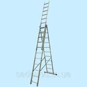 Универсальная трехсекционная лестница KRAUSE Corda 3х11 (11-и ступенчатая) (6.45 м) фото