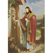 Набір для вишивки бісером Ісус стукає в двері. Арт. КРВ-1ч (чеський бісер)