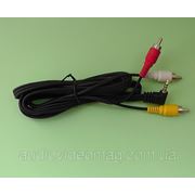 Аудио-видео кабель Jack 3.5 (4-pin) - 3 RCA ( тюльпан ) 1,2 метра