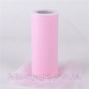Фатин мягкий светло-розовый шпулька 100 ярдов