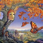 Алмазная мозаика Сказочное дерево и бабочки - 40х50см фотография