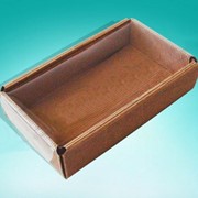 Коробка для макарун и пирожных 165*90*40 с прозрачной крышкой, МГК фото