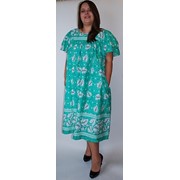 Платье домашнее очень большие размеры, 50-70 размеры, (светло-зеленое) фото