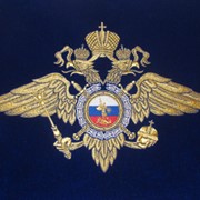 Вышитый герб МВД фото