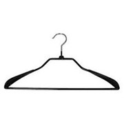 Вешалка плечики для одежды из обрезиненного металла с перекладиной, ширина 450мм, цвет черный. WD-WS036-45-B фото