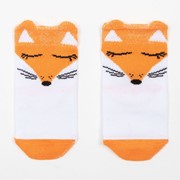 Носки детские, цвет белый/оранжевый, размер 10 фото