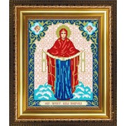 Рисунок на ткани для вышивания бисером “Образ Богородицы Покрова“ VIA4206 фото
