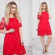 Нарядное платье женское с вышивкой (5 цветов) - Красный ТК/-21098 фото