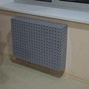 Декоративный экран для радиатора отопления (экран для батареи )металлический из перфорированного листа фото