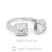 Несмыкающееся кольцо с кубическими цирконами, серебро 925 пробы Артикул INSR92A
