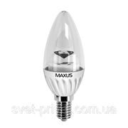 Светодиодная лампа Maxus LED-280 C37 CL-C 4W 4100K 220V E14 AP фото