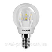 Светодиодная лампа Maxus LED-261 G45 3W 3000K 220V E27 CR фото