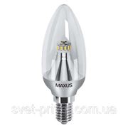 Светодиодная лампа Maxus LED-270 C37 CL-C 4W 4100K 220V E14 AP фото