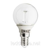"IKEA ЛЕДАРЕ" Светодиодная лампа, E14, прозрачная, шарообразная
