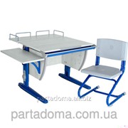 Набор школьной мебели Дэми СУТ.14-02 серый/синий со стулом