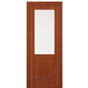 Межкомнатная дверь Топ-Комплект Экошпон Тоскана Вишня стекло (комплект) фото