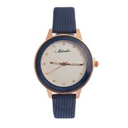 Часы наручные женские YUNKOU, d3.8 см, ремешок экокожа, 22 см, синий фотография