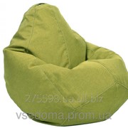 Коричневое кресло-мешок груша 100*75 см из микро-рогожки S-100*75 см, салатовый фотография