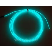 Светящийся провод, холодный неон 3-го пок., бирюза - 2,6 мм фото