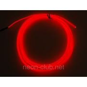 Светящийся провод, холодный неон 3-го пок., красный - 2,6 мм фото