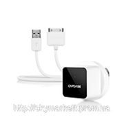 Capdase USB Power Adapter Atom Plug&Cable White (1 A) for iPad/iPhone/iPod (TKII-A02G-EU) фото