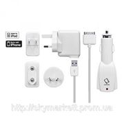Capdase Power Kit World Travel White (Dual USB Adaptor+Dual USB Car Charger+1.5 SC) (TKII-KJ02) фото
