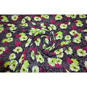 Плательно - блузочная ткань “ Салатовые цветы “ фото