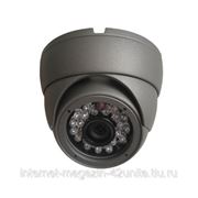 Видеокамера купольная с ИК-подсветкой , 600 ТВЛ, на базе матрицы PixelPlus, f=3,6 мм, вандалозащищённая фото