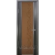 Межкомнатная дверь Модерн М1 серый дуб бронзовое стекло фото