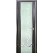 Межкомнатная дверь Модерн М1 серый дуб светлое стекло фото